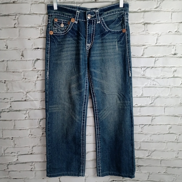 TRUE RELIGION Mens Distressed Blue Jeans Size 32 - Picture 3 of 16